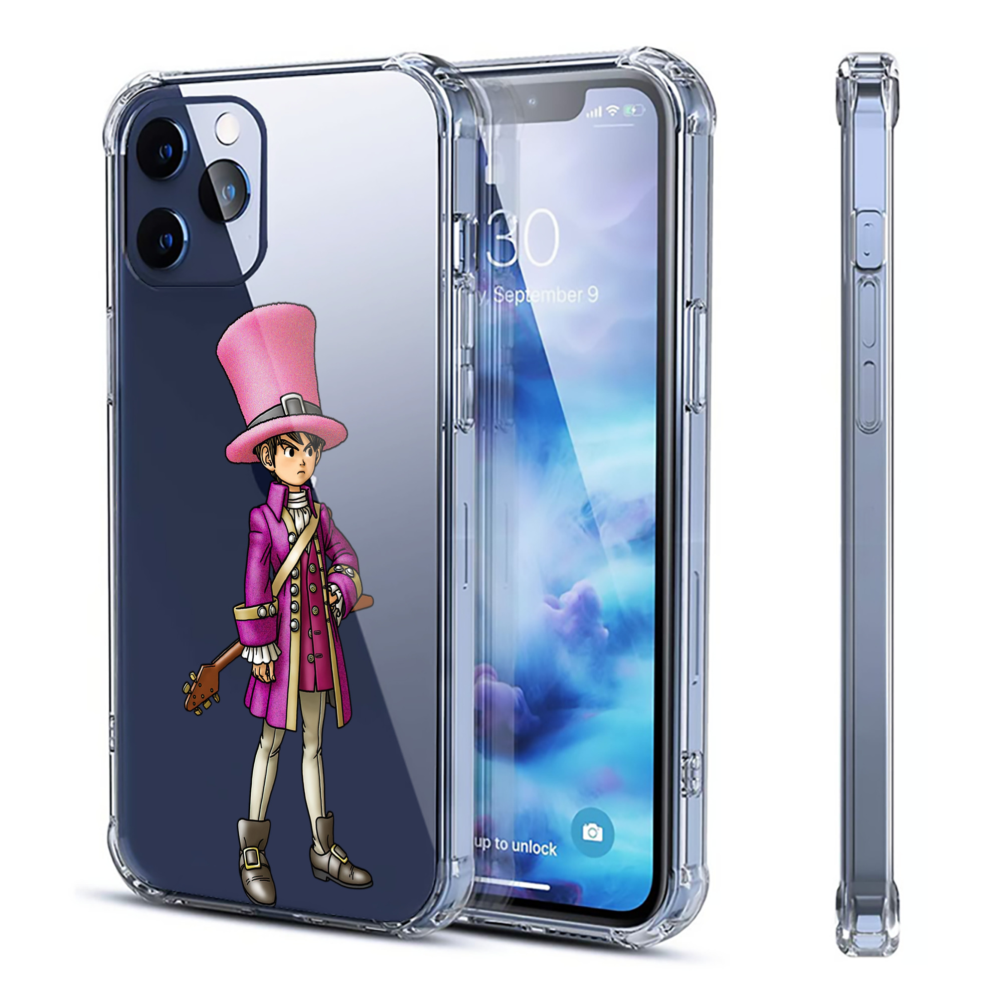 （画像用） ドラゴンクエスト Doragon Kuesuto Dragon Quest 【iPhone 12シリーズ対応】透明スマホケース（クリアソフトケース）